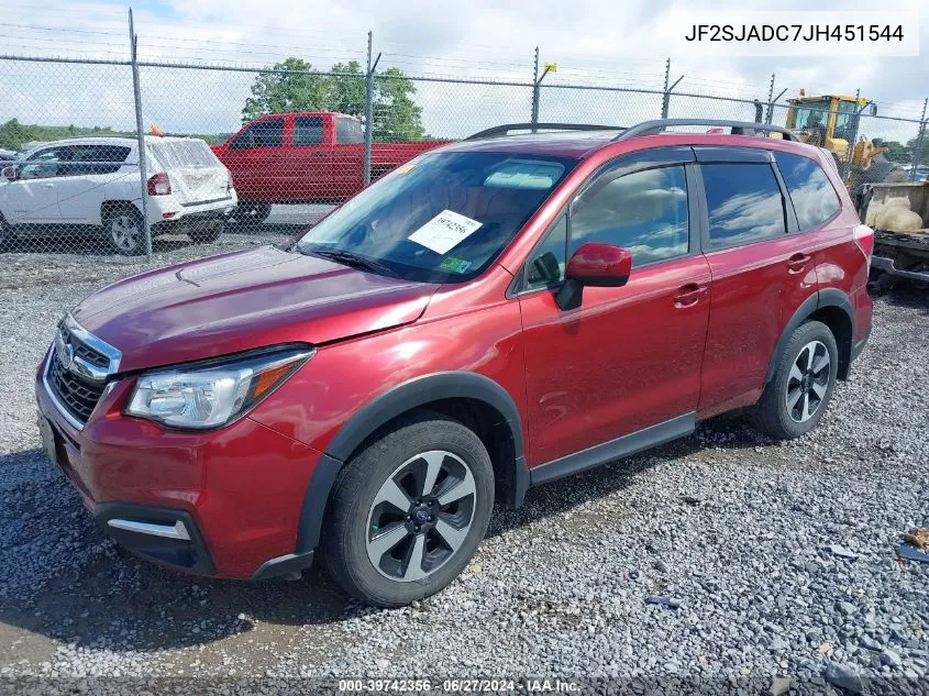 2018 Subaru Forester 2.5I Premium VIN: JF2SJADC7JH451544 Lot: 39742356