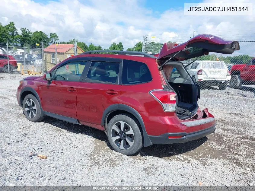 2018 Subaru Forester 2.5I Premium VIN: JF2SJADC7JH451544 Lot: 39742356