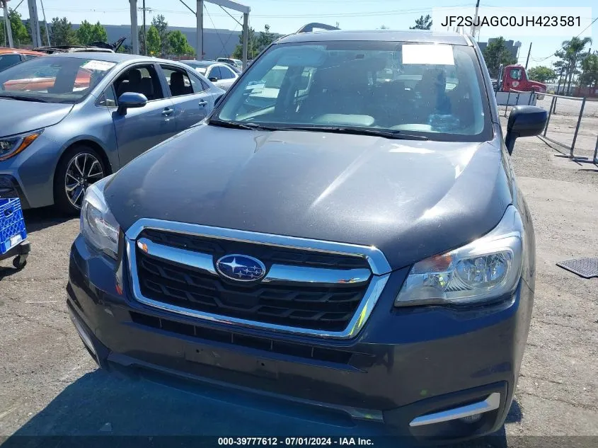 2018 Subaru Forester 2.5I Premium VIN: JF2SJAGC0JH423581 Lot: 39777612