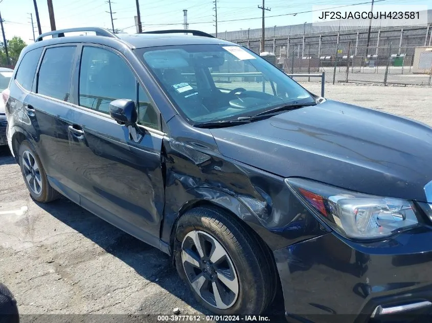 2018 Subaru Forester 2.5I Premium VIN: JF2SJAGC0JH423581 Lot: 39777612