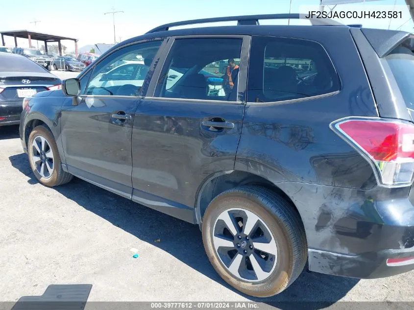 2018 Subaru Forester 2.5I Premium VIN: JF2SJAGC0JH423581 Lot: 39777612