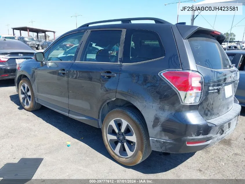 2018 Subaru Forester 2.5I Premium VIN: JF2SJAGC0JH423581 Lot: 39777612