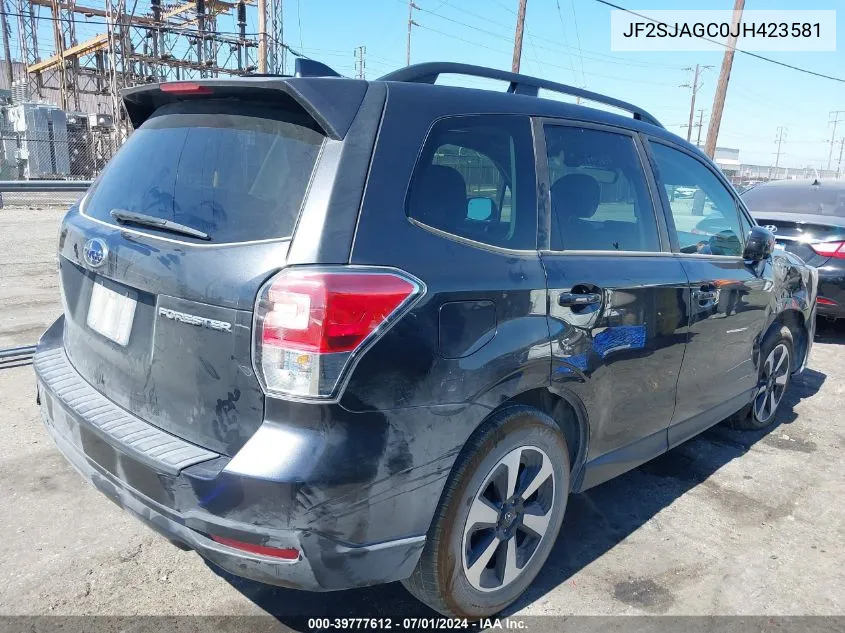 2018 Subaru Forester 2.5I Premium VIN: JF2SJAGC0JH423581 Lot: 39777612