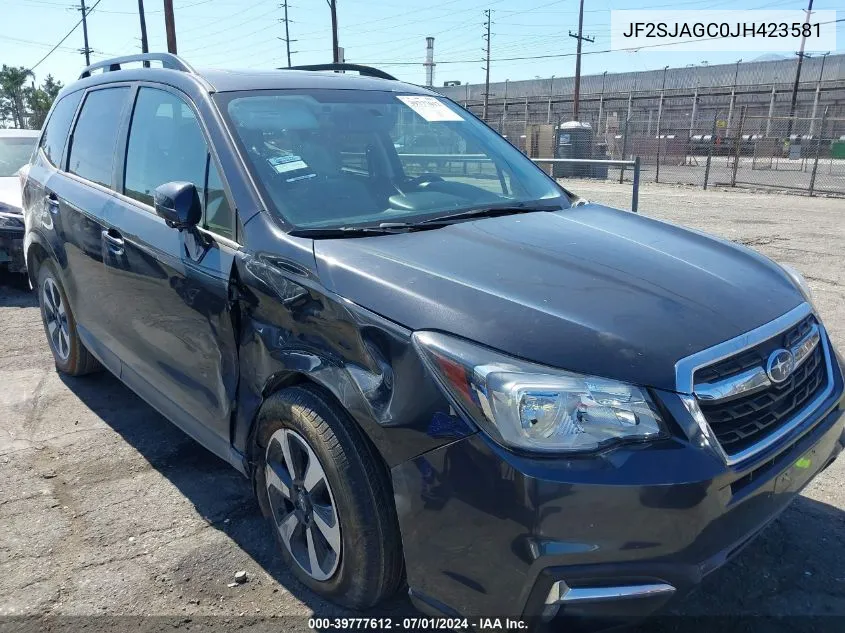 2018 Subaru Forester 2.5I Premium VIN: JF2SJAGC0JH423581 Lot: 39777612