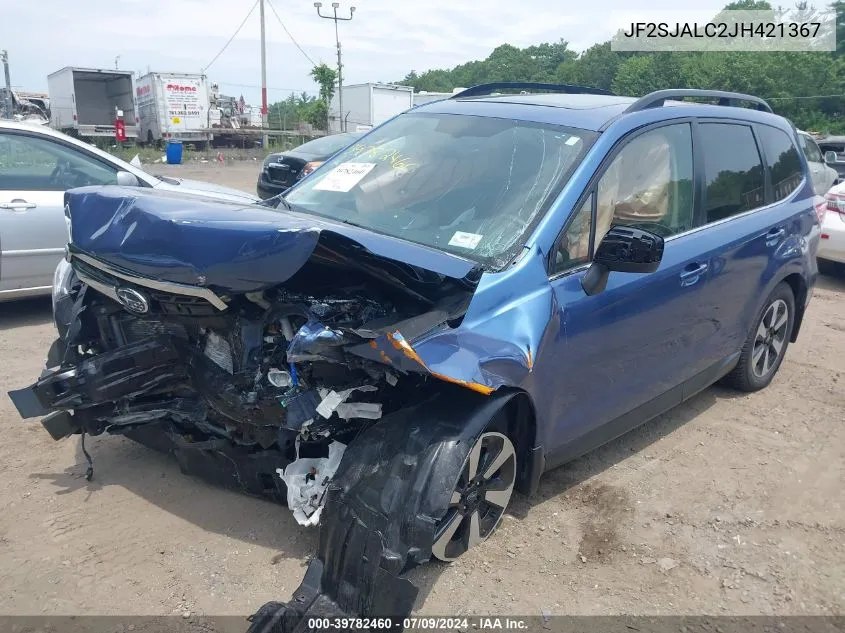 JF2SJALC2JH421367 2018 Subaru Forester 2.5I Limited