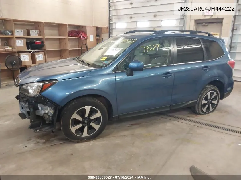 2018 Subaru Forester 2.5I Limited VIN: JF2SJARC4JH444222 Lot: 39839527