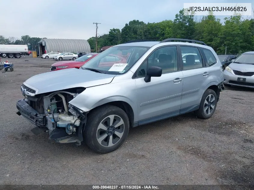 2018 Subaru Forester 2.5I VIN: JF2SJALC3JH466826 Lot: 39848237