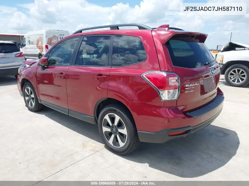 2018 Subaru Forester 2.5I Premium VIN: JF2SJADC7JH587110 Lot: 39966509