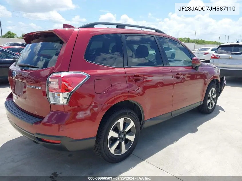 2018 Subaru Forester 2.5I Premium VIN: JF2SJADC7JH587110 Lot: 39966509