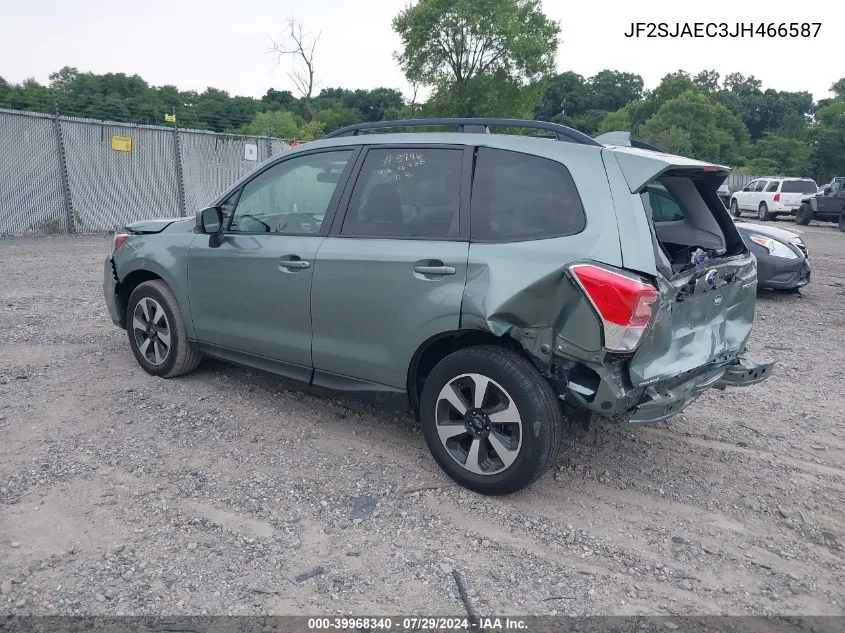 2018 Subaru Forester 2.5I Premium VIN: JF2SJAEC3JH466587 Lot: 39968340