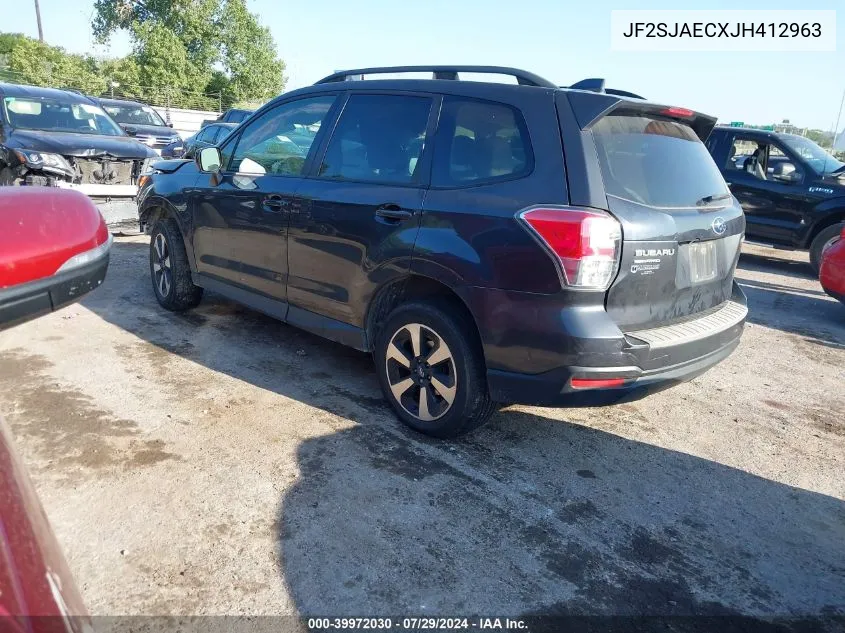 2018 Subaru Forester 2.5I Premium VIN: JF2SJAECXJH412963 Lot: 39972030