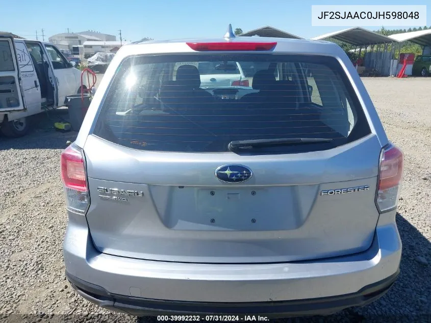 JF2SJAAC0JH598048 2018 Subaru Forester 2.5I