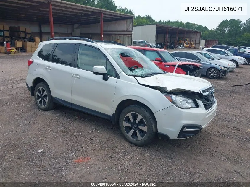 2018 Subaru Forester 2.5I Premium VIN: JF2SJAEC7JH616071 Lot: 40018664