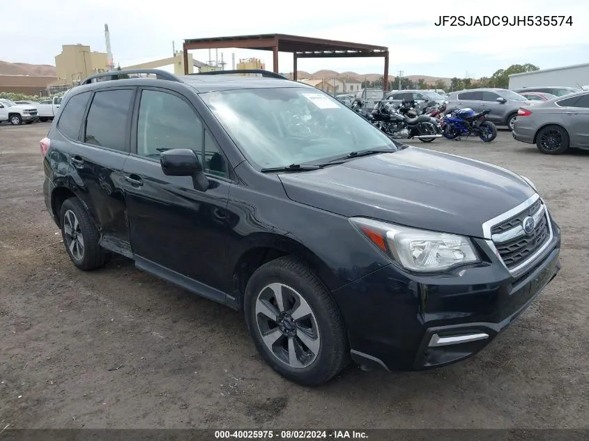 2018 Subaru Forester 2.5I Premium VIN: JF2SJADC9JH535574 Lot: 40025975