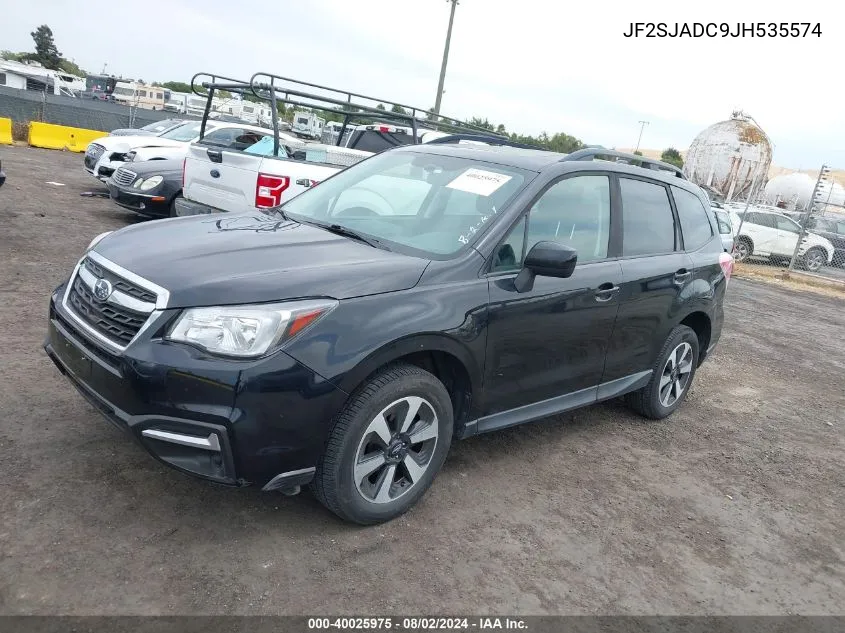 2018 Subaru Forester 2.5I Premium VIN: JF2SJADC9JH535574 Lot: 40025975