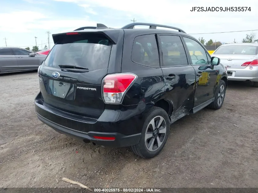 2018 Subaru Forester 2.5I Premium VIN: JF2SJADC9JH535574 Lot: 40025975