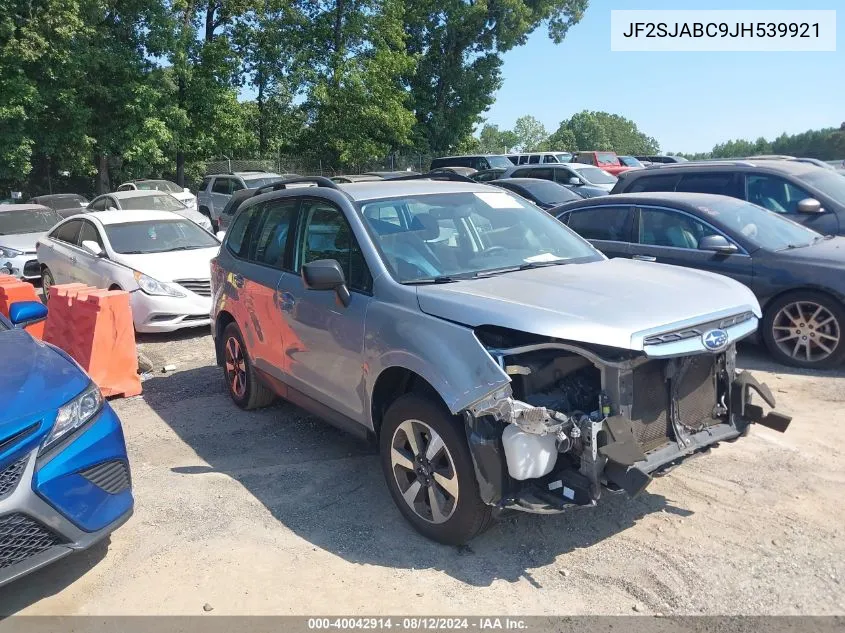 2018 Subaru Forester 2.5I VIN: JF2SJABC9JH539921 Lot: 40042914