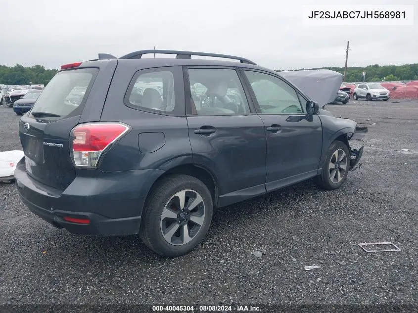 JF2SJABC7JH568981 2018 Subaru Forester 2.5I