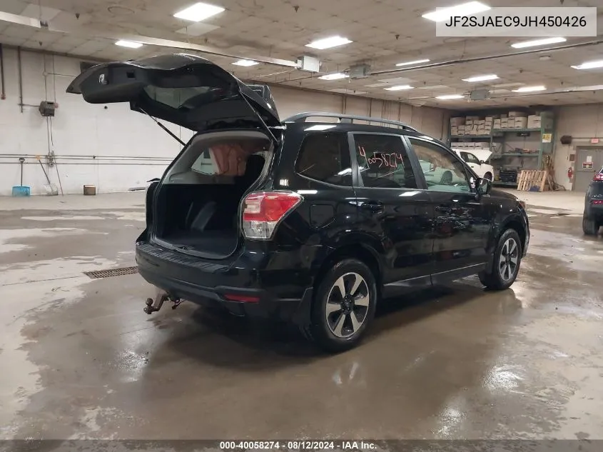 2018 Subaru Forester 2.5I Premium VIN: JF2SJAEC9JH450426 Lot: 40058274