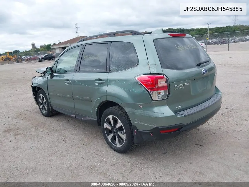 2018 Subaru Forester 2.5I VIN: JF2SJABC6JH545885 Lot: 40064626