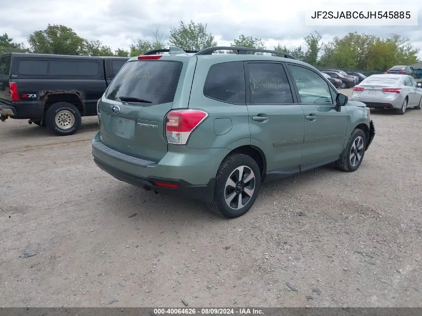 2018 Subaru Forester 2.5I VIN: JF2SJABC6JH545885 Lot: 40064626