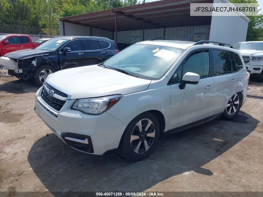 2018 Subaru Forester 2.5I Premium VIN: JF2SJAEC7JH468701 Lot: 40071259