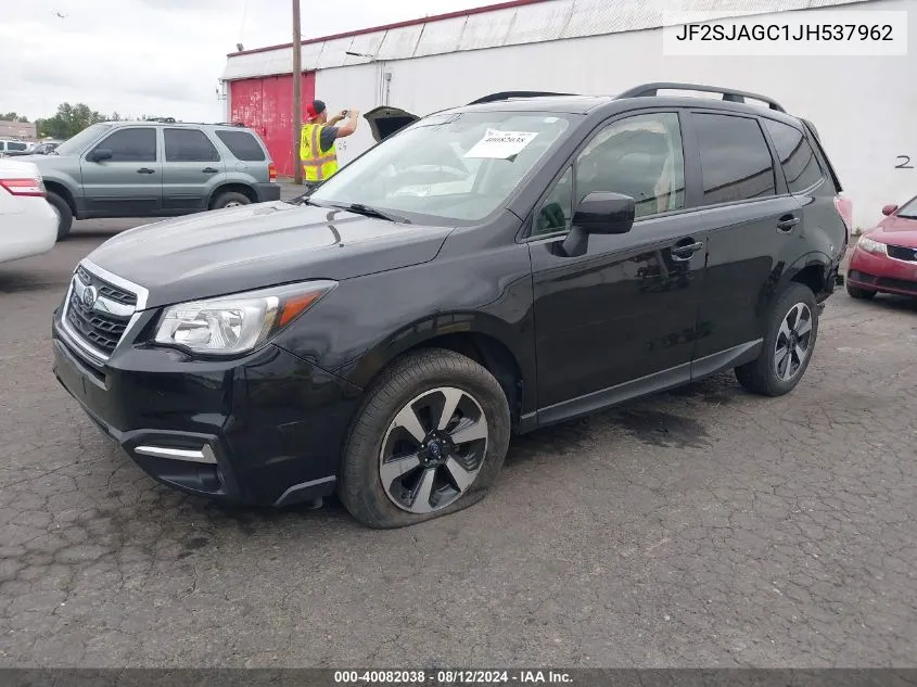 2018 Subaru Forester 2.5I Premium VIN: JF2SJAGC1JH537962 Lot: 40082038