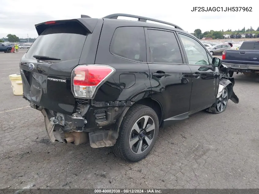 2018 Subaru Forester 2.5I Premium VIN: JF2SJAGC1JH537962 Lot: 40082038