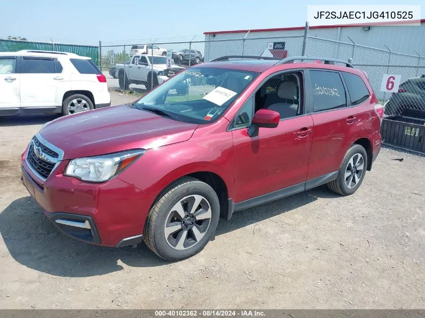 2018 Subaru Forester 2.5I Premium VIN: JF2SJAEC1JG410525 Lot: 40102362