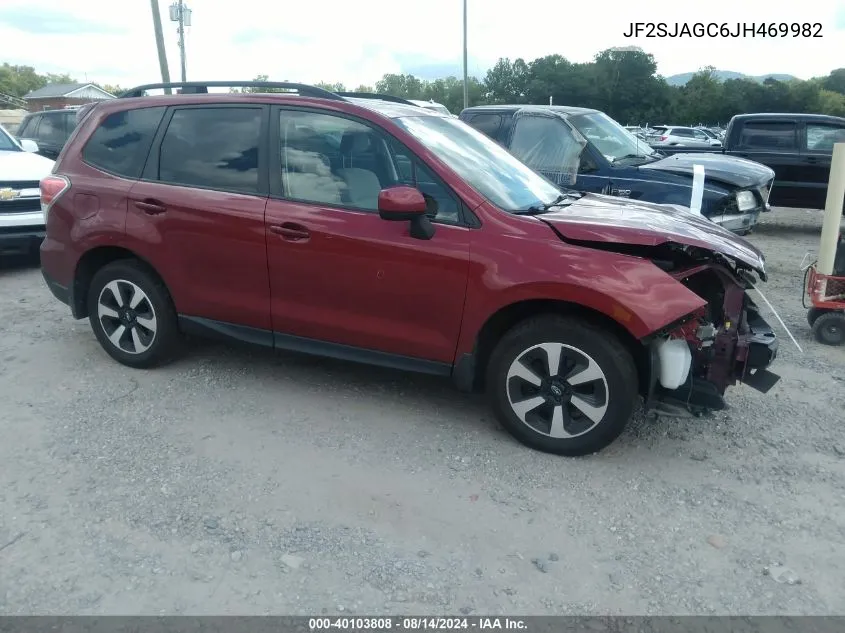 2018 Subaru Forester 2.5I Premium VIN: JF2SJAGC6JH469982 Lot: 40103808