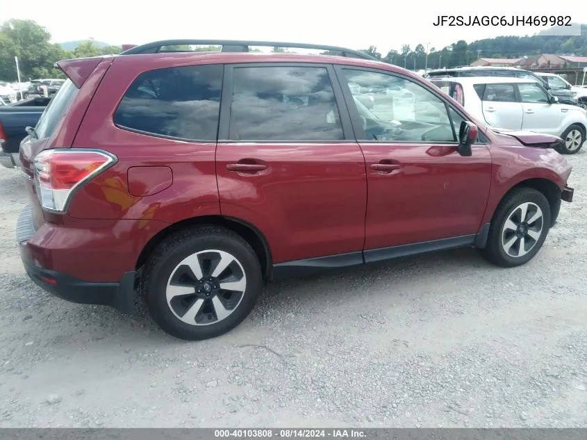 2018 Subaru Forester 2.5I Premium VIN: JF2SJAGC6JH469982 Lot: 40103808