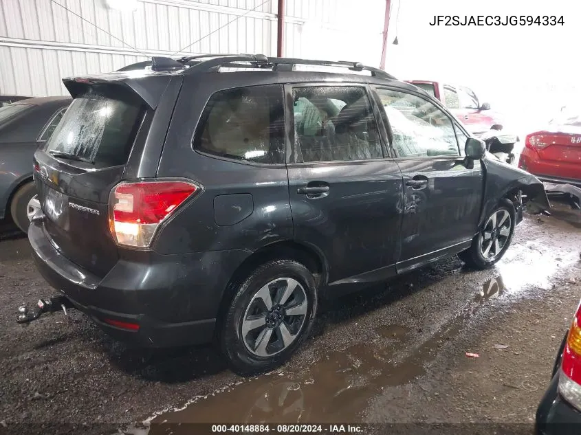 JF2SJAEC3JG594334 2018 Subaru Forester 2.5I Premium