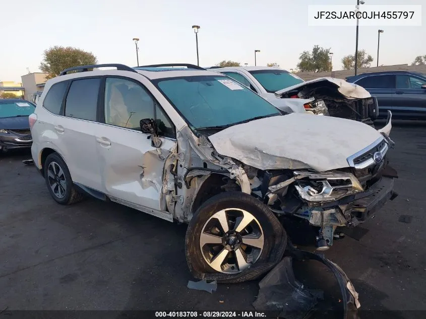 2018 Subaru Forester 2.5I Limited VIN: JF2SJARC0JH455797 Lot: 40183708