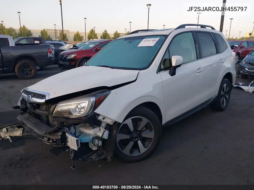 2018 Subaru Forester 2.5I Limited VIN: JF2SJARC0JH455797 Lot: 40183708