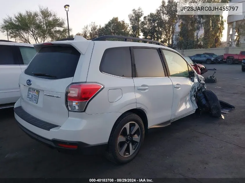 2018 Subaru Forester 2.5I Limited VIN: JF2SJARC0JH455797 Lot: 40183708