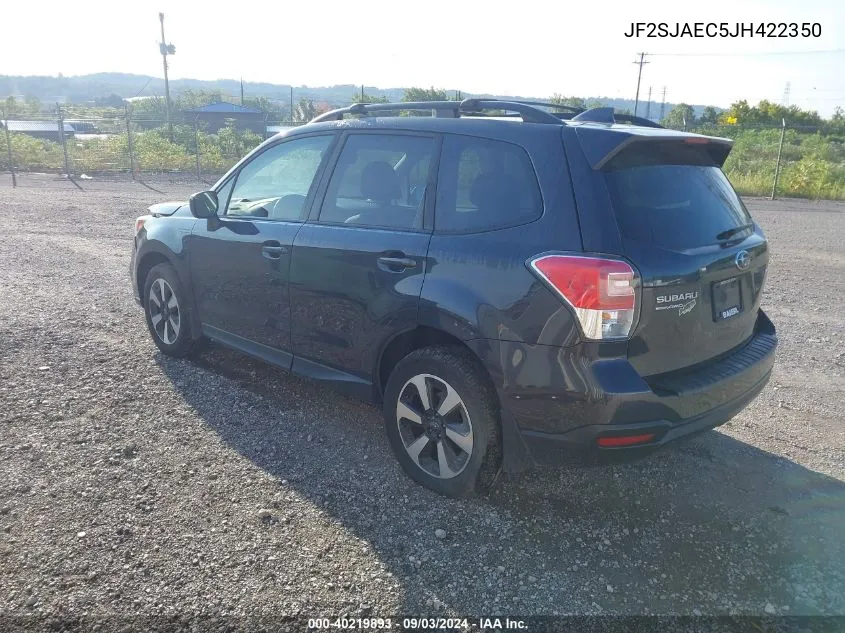 2018 Subaru Forester 2.5I Premium VIN: JF2SJAEC5JH422350 Lot: 40219893