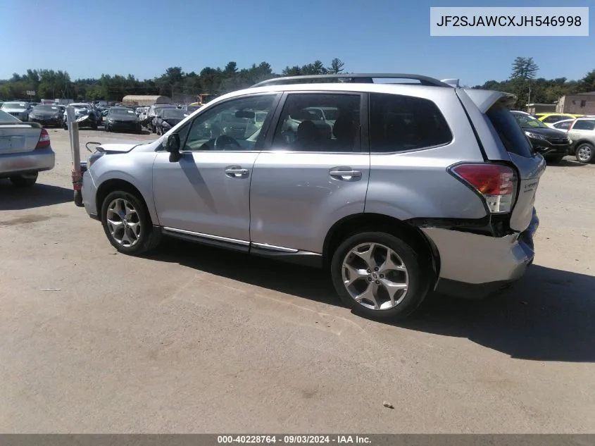 2018 Subaru Forester 2.5I Touring VIN: JF2SJAWCXJH546998 Lot: 40228764