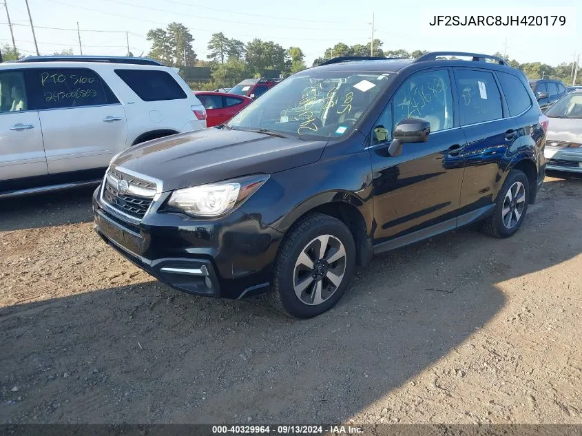 2018 Subaru Forester 2.5I Limited VIN: JF2SJARC8JH420179 Lot: 40329964