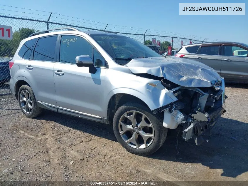 2018 Subaru Forester 2.5I Touring VIN: JF2SJAWC0JH511726 Lot: 40337451