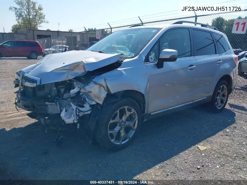 2018 Subaru Forester 2.5I Touring VIN: JF2SJAWC0JH511726 Lot: 40337451