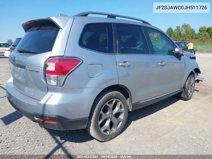 2018 Subaru Forester 2.5I Touring VIN: JF2SJAWC0JH511726 Lot: 40337451