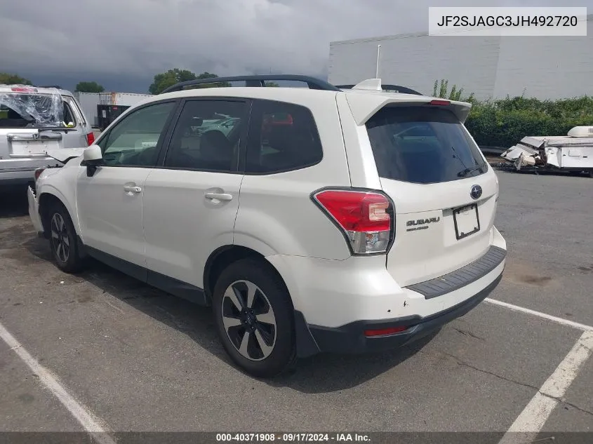 JF2SJAGC3JH492720 2018 Subaru Forester 2.5I Premium