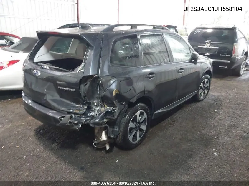 2018 Subaru Forester 2.5I Premium VIN: JF2SJAEC1JH558104 Lot: 40376354