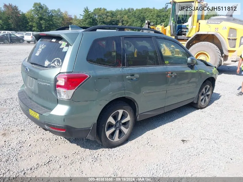 2018 Subaru Forester 2.5I Premium VIN: JF2SJAGC6JH511812 Lot: 40383558