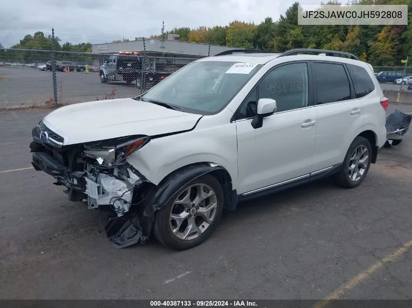 2018 Subaru Forester 2.5I Touring VIN: JF2SJAWC0JH592808 Lot: 40387133