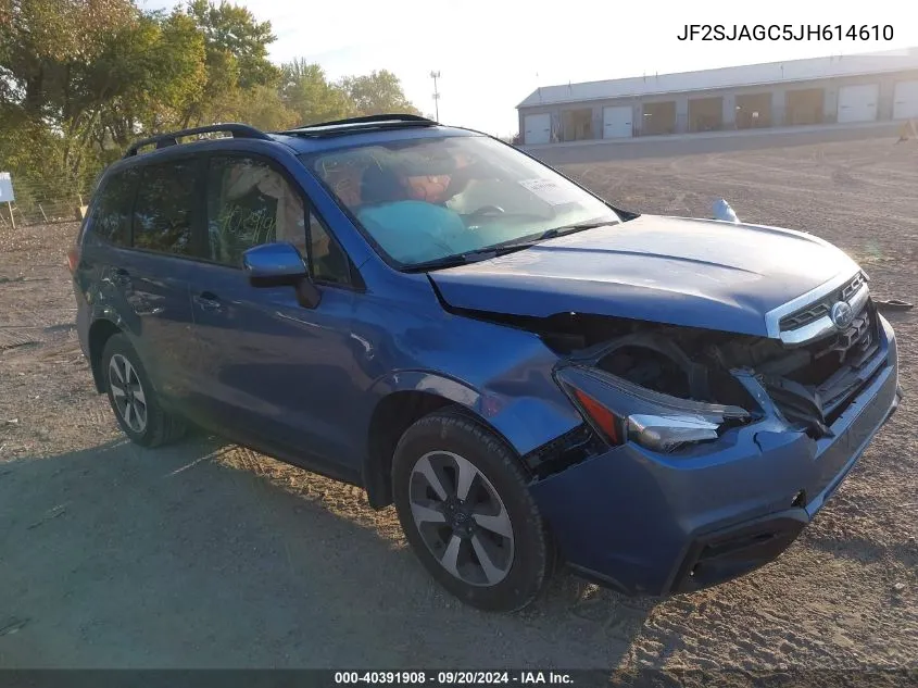 2018 Subaru Forester 2.5I Premium VIN: JF2SJAGC5JH614610 Lot: 40391908