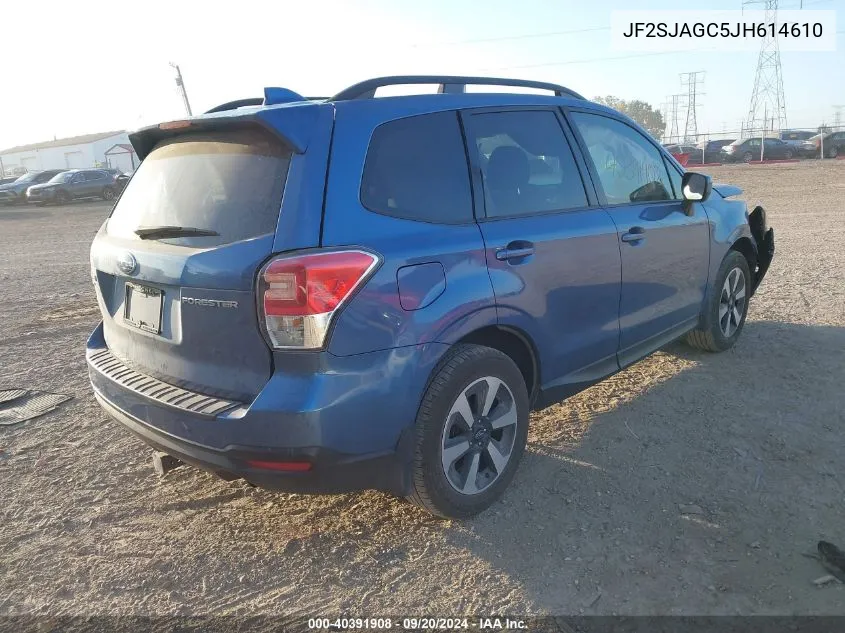 2018 Subaru Forester 2.5I Premium VIN: JF2SJAGC5JH614610 Lot: 40391908