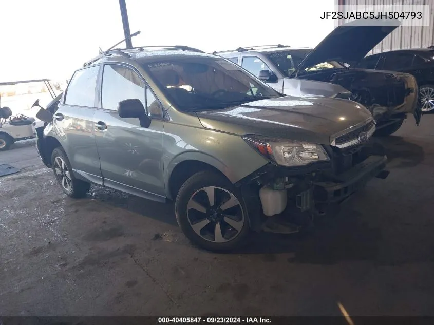 2018 Subaru Forester 2.5I VIN: JF2SJABC5JH504793 Lot: 40405847