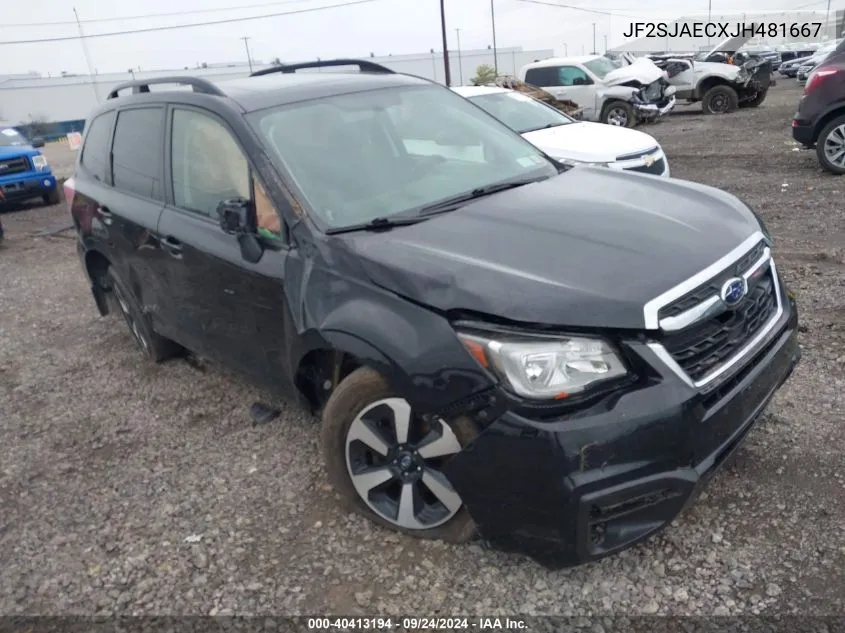 2018 Subaru Forester 2.5I Premium VIN: JF2SJAECXJH481667 Lot: 40413194