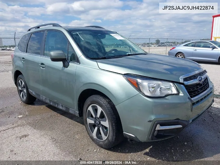 2018 Subaru Forester 2.5I Limited VIN: JF2SJAJC9JH422874 Lot: 40413538